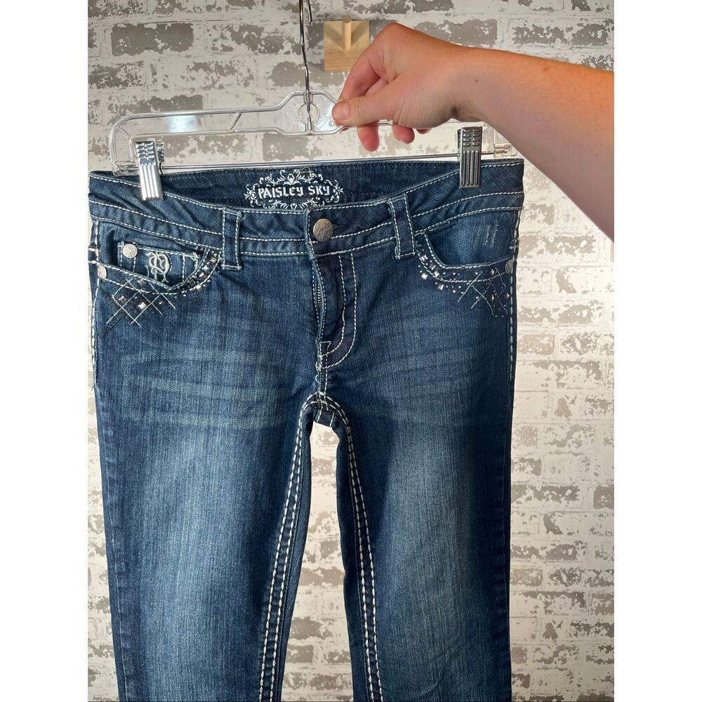 Paisley sky | denim straight leg jeans